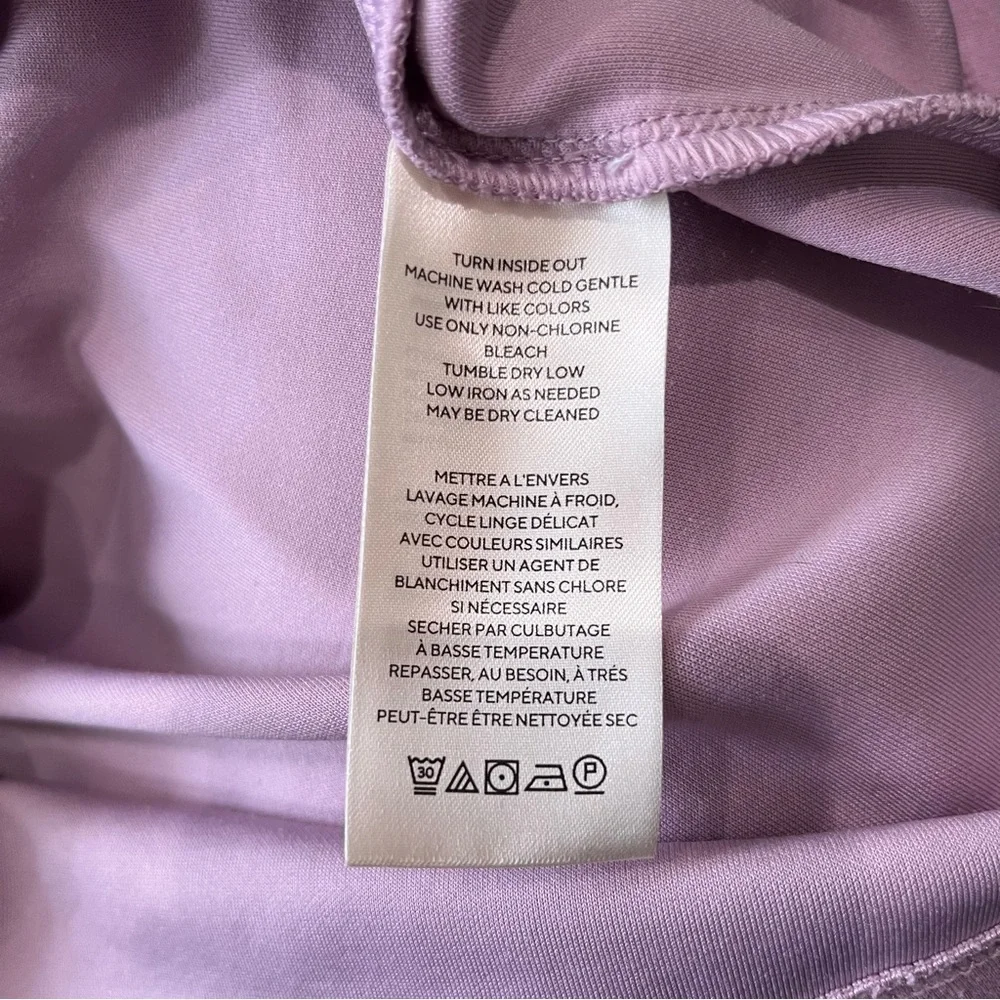 Free People Lilac Purple Open Back Cowl Neck Oversized Mini Dress EUC Size S